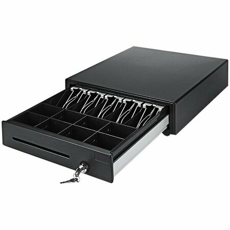 ADESSO 10290908 16'' x 16'' Black Steel POS Cash Drawer with Removable Tray 10510290908